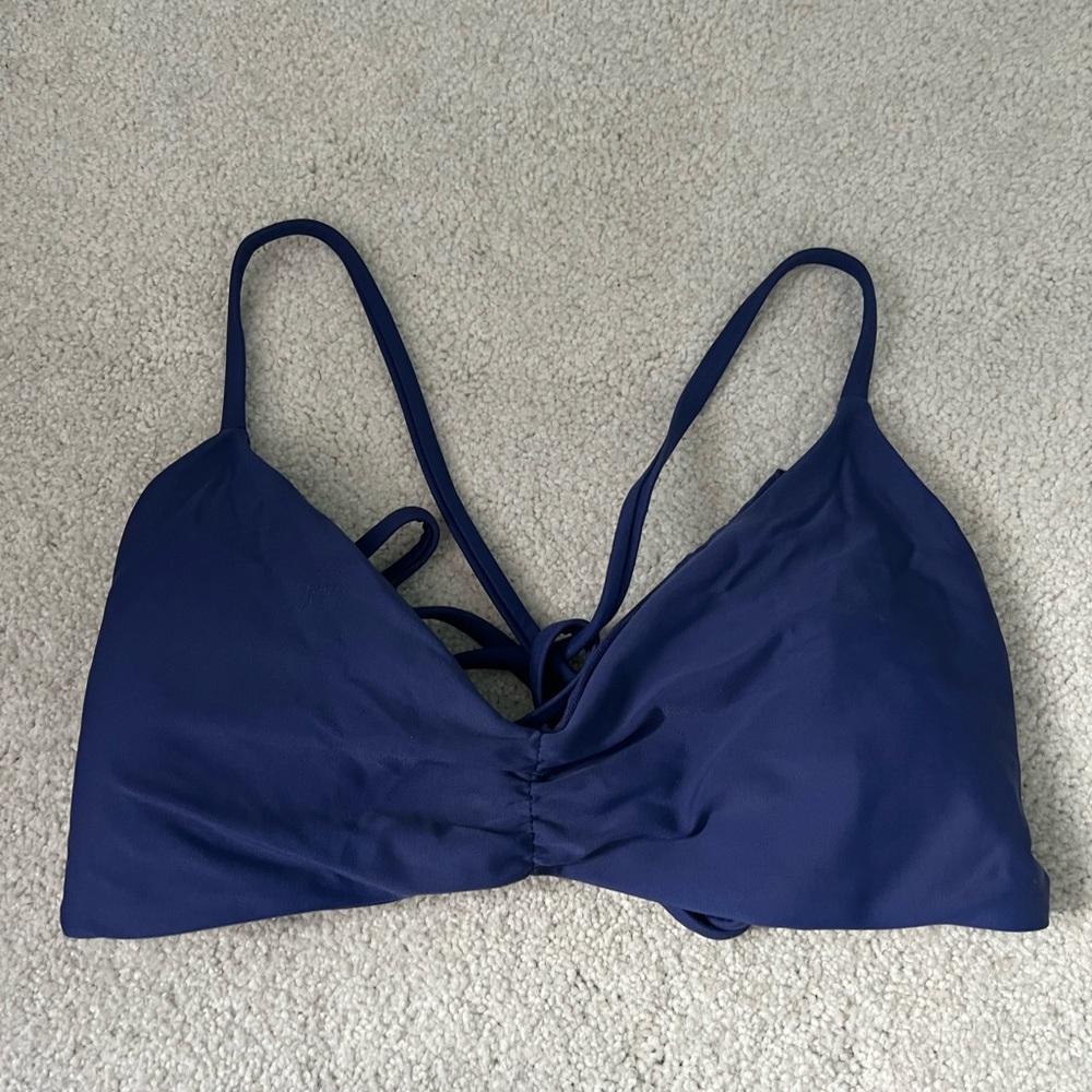L SPACE / Size S / Navy Blue Criss Cross Bikini top